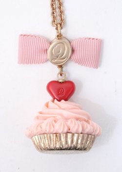 画像1: Q-pot. / ハートチョコレートカップケーキネックレス  ストロベリーチョコレート Y-25-07-11-026-QP-AC-SZ-ZY