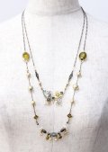 axes femme / 蝶モチーフ2連ネックレス  アンティークゴールド Y-25-07-11-034-AX-AC-SZ-ZY