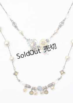画像2: axes femme / 蝶モチーフ2連ネックレス  アンティークゴールド Y-25-07-11-034-AX-AC-SZ-ZY