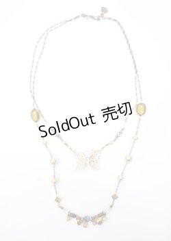 画像4: axes femme / 蝶モチーフ2連ネックレス  アンティークゴールド Y-25-07-11-034-AX-AC-SZ-ZY