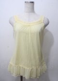 axes femme / 裾チュールレースタンク M イエロー Y-25-07-12-040-AX-TO-SZ-ZY