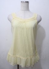 axes femme / 裾チュールレースタンク M イエロー Y-25-07-12-040-AX-TO-SZ-ZY