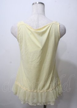 画像2: axes femme / 裾チュールレースタンク M イエロー Y-25-07-12-040-AX-TO-SZ-ZY