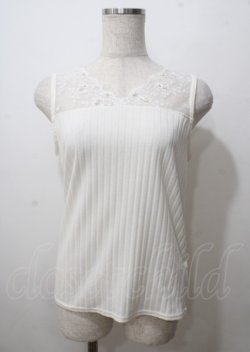 画像1: axes femme / レースビジュータンクトップ  白 Y-25-07-12-041-AX-TO-SZ-ZY