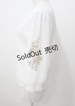 画像3: axes femme / 袖チュール刺繍トップス  白 Y-25-07-12-043-AX-TO-SZ-ZY