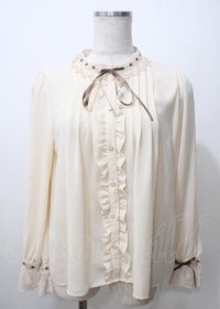 axes femme / はしごレース使いブラウス M 生成 Y-25-07-12-045-AX-BL-SZ-ZY