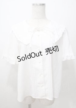 画像1: axes femme / 刺繍襟ブラウス  白 Y-25-07-12-046-AX-BL-SZ-ZY