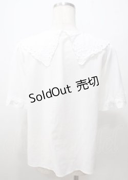 画像2: axes femme / 刺繍襟ブラウス  白 Y-25-07-12-046-AX-BL-SZ-ZY