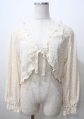axes femme / ぽこぽこおはな生地ボレロ  生成り Y-25-07-12-047-AX-TO-SZ-ZY