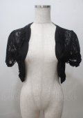 axes femme / レース半袖ボレロ M 黒 Y-25-07-12-051-AX-TO-SZ-ZY