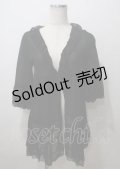 axes femme / イレヘムティアードカーデ M 黒 Y-25-07-12-052-AX-TO-SZ-ZY