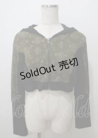 STEAM / オーナメントクロップドパーカー  グリーン×黒 Y-25-07-12-053-HN-TO-SZ-ZT0725