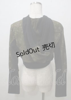 画像2: STEAM / オーナメントクロップドパーカー  グリーン×黒 Y-25-07-12-053-HN-TO-SZ-ZT0725