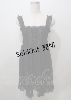 画像1: axes femme / 星座柄シフォン2WAYワンピース M 黒 Y-25-07-12-059-AX-OP-SZ-ZY