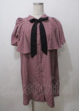 axes femme / シアーチェックケープ風ワンピース F ピンク Y-25-07-12-060-AX-OP-SZ-ZY