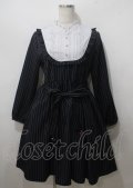 axes femme POETIQUE / エトワール刺繍ストライプワンピース  紺 Y-25-07-12-061-AX-OP-SZ-ZY