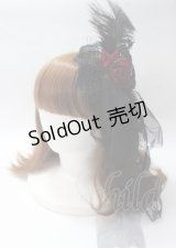 MorunxMuunaStoik / ヘッドドレスコサージュ  黒 Y-25-07-12-008-EL-AC-SZ-ZY