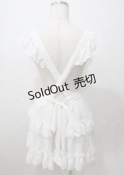 画像2: Pina sweetcollection / ティアードフリルエプロン（梨地）  白 Y-25-07-12-066-LO-OP-SZ-ZY