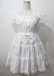 画像1: BABY,THE STARS SHINE BRIGHT / Innocent Ribbon Lace シャーリングジャンパースカート  白 Y-25-07-12-068-BA-OP-SZ-ZY (1)