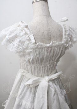 画像5: BABY,THE STARS SHINE BRIGHT / Innocent Ribbon Lace シャーリングジャンパースカート  白 Y-25-07-12-068-BA-OP-SZ-ZY