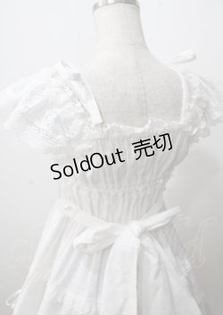 画像5: BABY,THE STARS SHINE BRIGHT / Innocent Ribbon Lace シャーリングジャンパースカート  白 Y-25-07-12-068-BA-OP-SZ-ZY