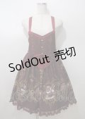 Nyanya / Marie Curie Meowジャンパースカート M ワイン Y-25-07-12-076-EL-OP-SZ-ZY