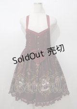 Nyanya / Marie Curie Meowジャンパースカート M ワイン Y-25-07-12-076-EL-OP-SZ-ZY