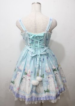 画像2: Angelic Pretty / マシュマロバニーリボンジャンパースカート  サックス Y-25-07-12-079-AP-OP-SZ-ZY