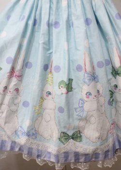 画像4: Angelic Pretty / マシュマロバニーリボンジャンパースカート  サックス Y-25-07-12-079-AP-OP-SZ-ZY