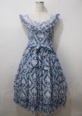 berry&wood / Hoshibako Works×berry&wood 紫陽花の咲く頃襟付きジャンパースカート M ブルー Y-25-07-12-082-LO-OP-SZ-ZY
