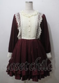 Pina sweetcollection / ローズジャガードワンピース  ボルドー Y-25-07-12-083-LO-OP-SZ-ZY