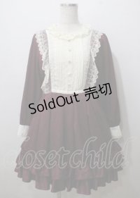 Pina sweetcollection / ローズジャガードワンピース  ボルドー Y-25-07-12-083-LO-OP-SZ-ZY