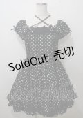 Angelic Pretty / クロスレースドットワンピース  黒 Y-25-07-12-084-AP-OP-SZ-ZY