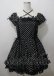 画像1: Angelic Pretty / クロスレースドットワンピース  黒 Y-25-07-12-084-AP-OP-SZ-ZY (1)