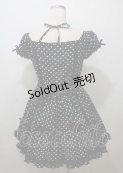 画像2: Angelic Pretty / クロスレースドットワンピース  黒 Y-25-07-12-084-AP-OP-SZ-ZY