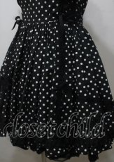 画像4: Angelic Pretty / クロスレースドットワンピース  黒 Y-25-07-12-084-AP-OP-SZ-ZY (4)