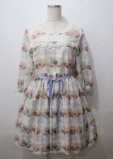 Leur Getter / Floral Teacup袖付ワンピース  オフ Y-25-07-12-086-LU-OP-SZ-ZY