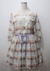 画像1: Leur Getter / Floral Teacup袖付ワンピース  オフ Y-25-07-12-086-LU-OP-SZ-ZT178 (1)