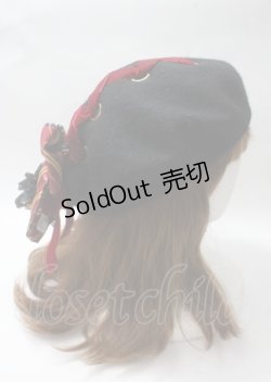画像4: ATELIER PIERROT / ハリー・ポッター リボンブローチ付きレースアップベレー帽  グリフィンドール Y-25-07-12-010-EL-AC-SZ-ZY