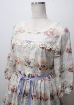 画像3: Leur Getter / Floral Teacup袖付ワンピース  オフ Y-25-07-12-086-LU-OP-SZ-ZY