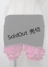 MARBLE / ラッセルレースペチパンツ  黒×ピンク Y-25-07-12-087-GO-PA-SZ-ZY