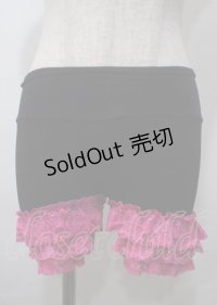 MARBLE / ラッセルレースペチパンツ  黒×ピンク Y-25-07-12-087-GO-PA-SZ-ZY