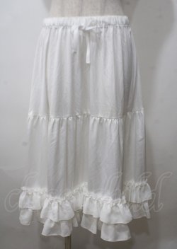 画像1: axes femme kawaii / ミディフリルペチスカート M 白 Y-25-07-12-089-AX-SK-SZ-ZY