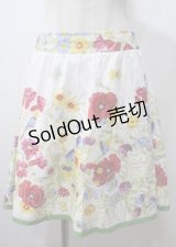Jane Marple / Straycat's Gardenのフラッフィースカート M オフホワイト Y-25-07-12-099-JM-SK-SZ-ZY