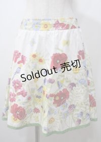 Jane Marple / Straycat's Gardenのフラッフィースカート M オフホワイト Y-25-07-12-099-JM-SK-SZ-ZY