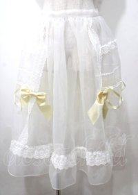 BABY,THE STARS SHINE BRIGHT / はるちゃんのふわふわオーガンジーオーバースカート  イエロー Y-25-07-12-100-BA-SK-SZ-ZY