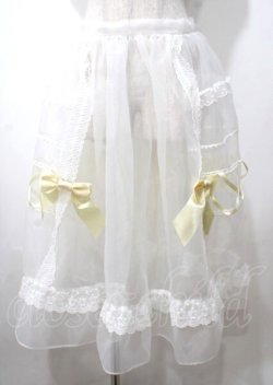 画像1: BABY,THE STARS SHINE BRIGHT / はるちゃんのふわふわオーガンジーオーバースカート  イエロー Y-25-07-12-100-BA-SK-SZ-ZY