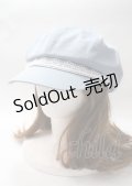axes femme / 花コサージュキャスケット  サックス Y-25-07-12-012-AX-AC-SZ-ZY