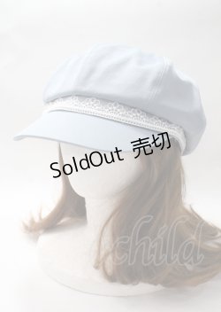 画像1: axes femme / 花コサージュキャスケット  サックス Y-25-07-12-012-AX-AC-SZ-ZY
