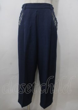 画像1: axes femme / ポケット刺 パンツ  紺 Y-25-07-12-106-AX-PA-SZ-ZY